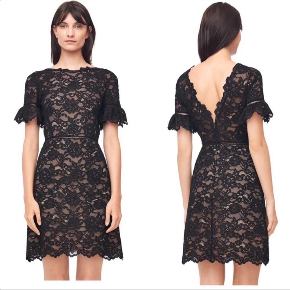 NWT Rebecca Taylor Open Back Lace Dress 8